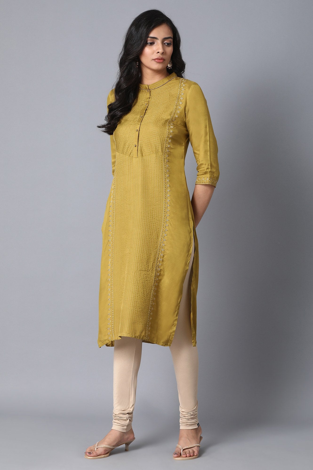 Gold Cotton Churidar