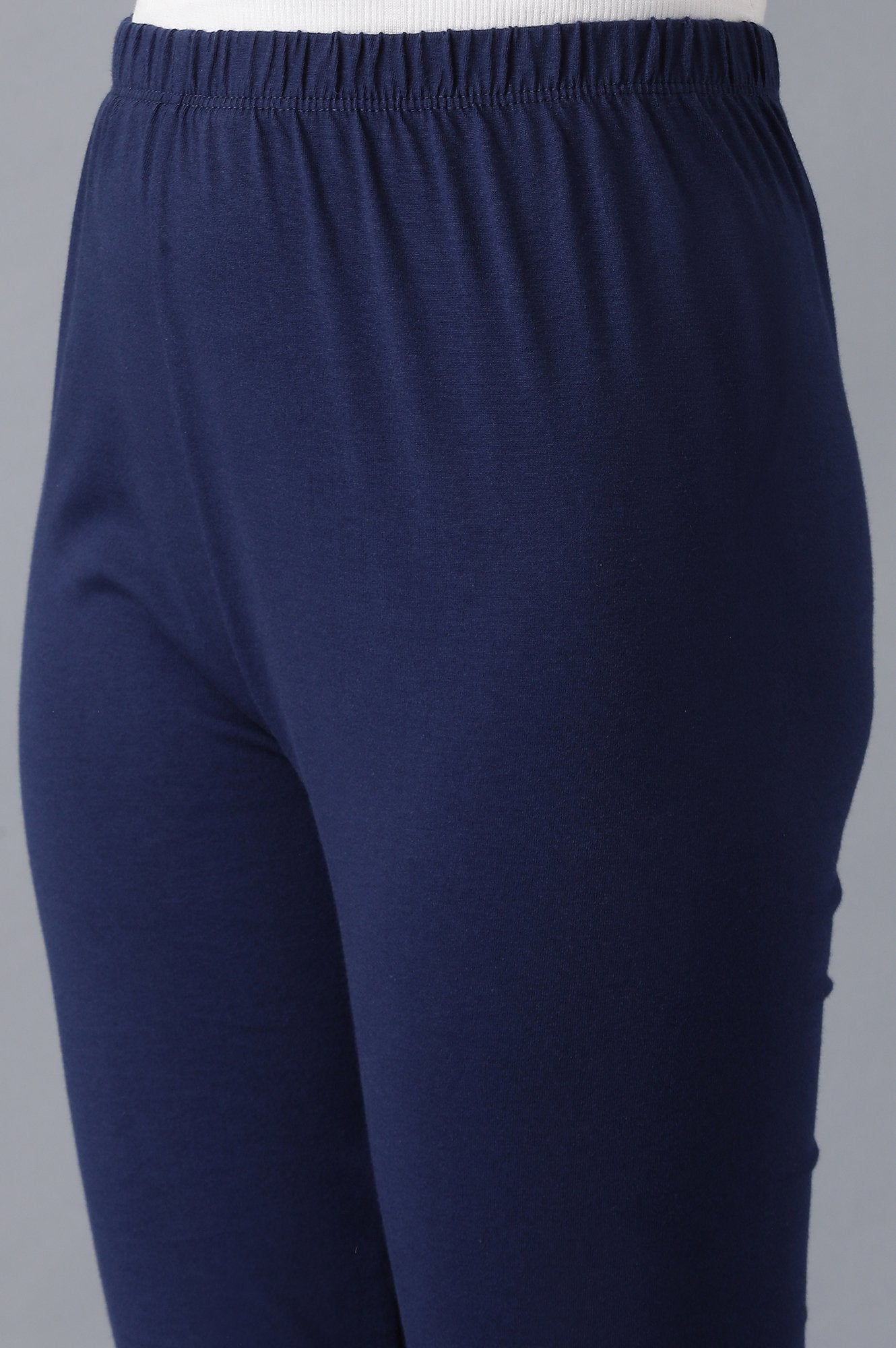 Navy Blue solid Churidar