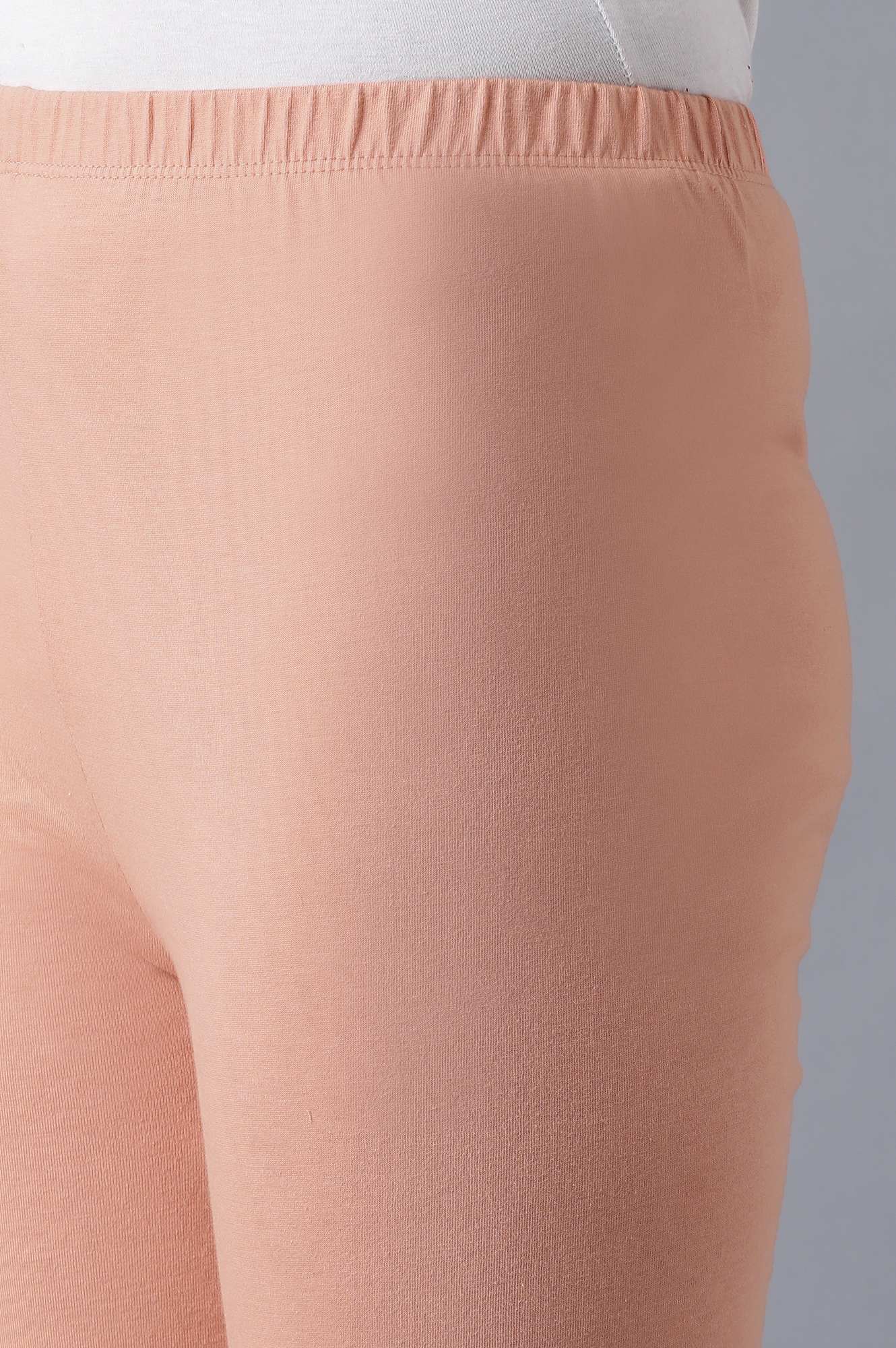 Orange knitted churidar