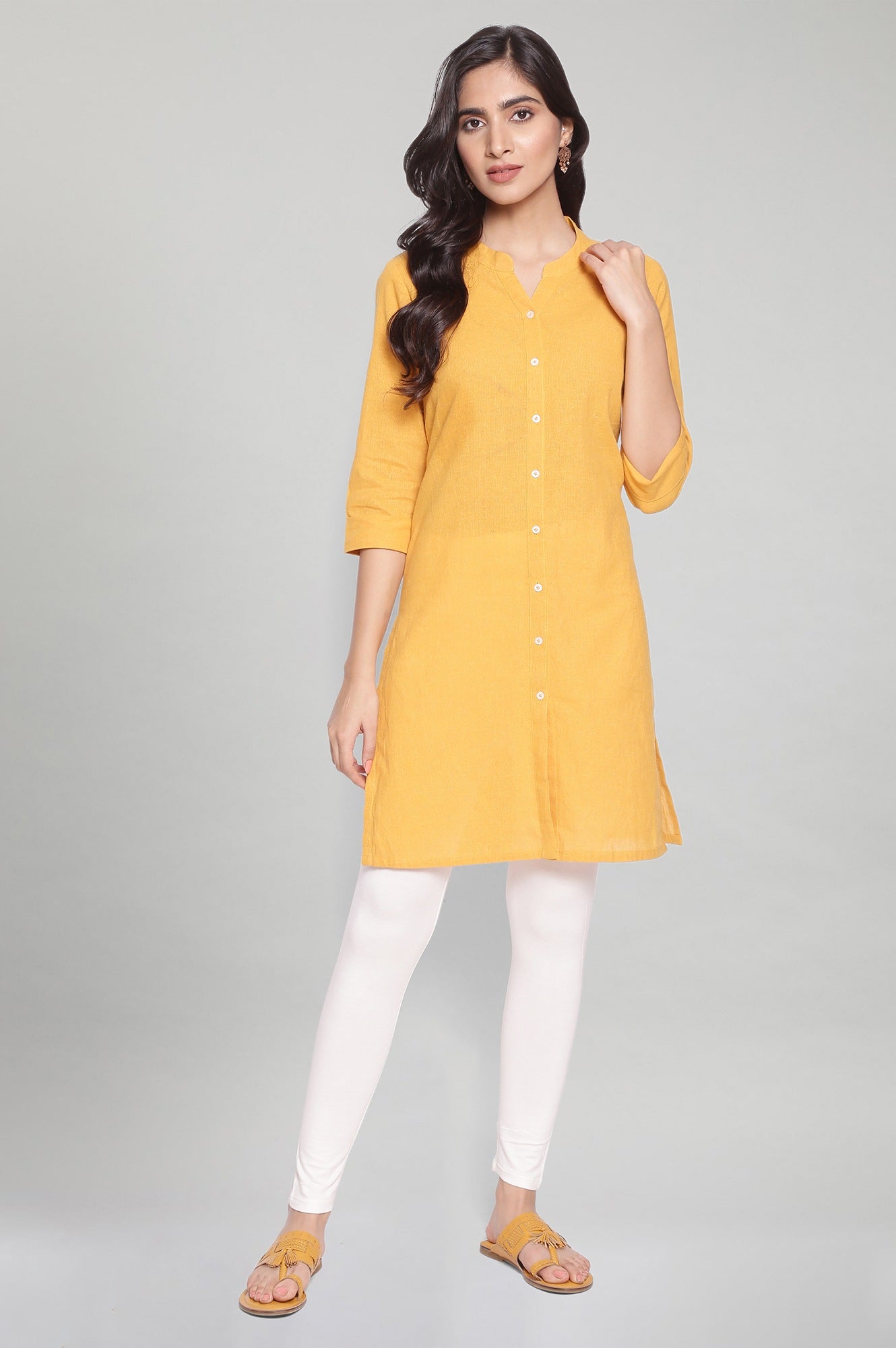 White Solid Skinny Fit Tights With Elasticated Waistband