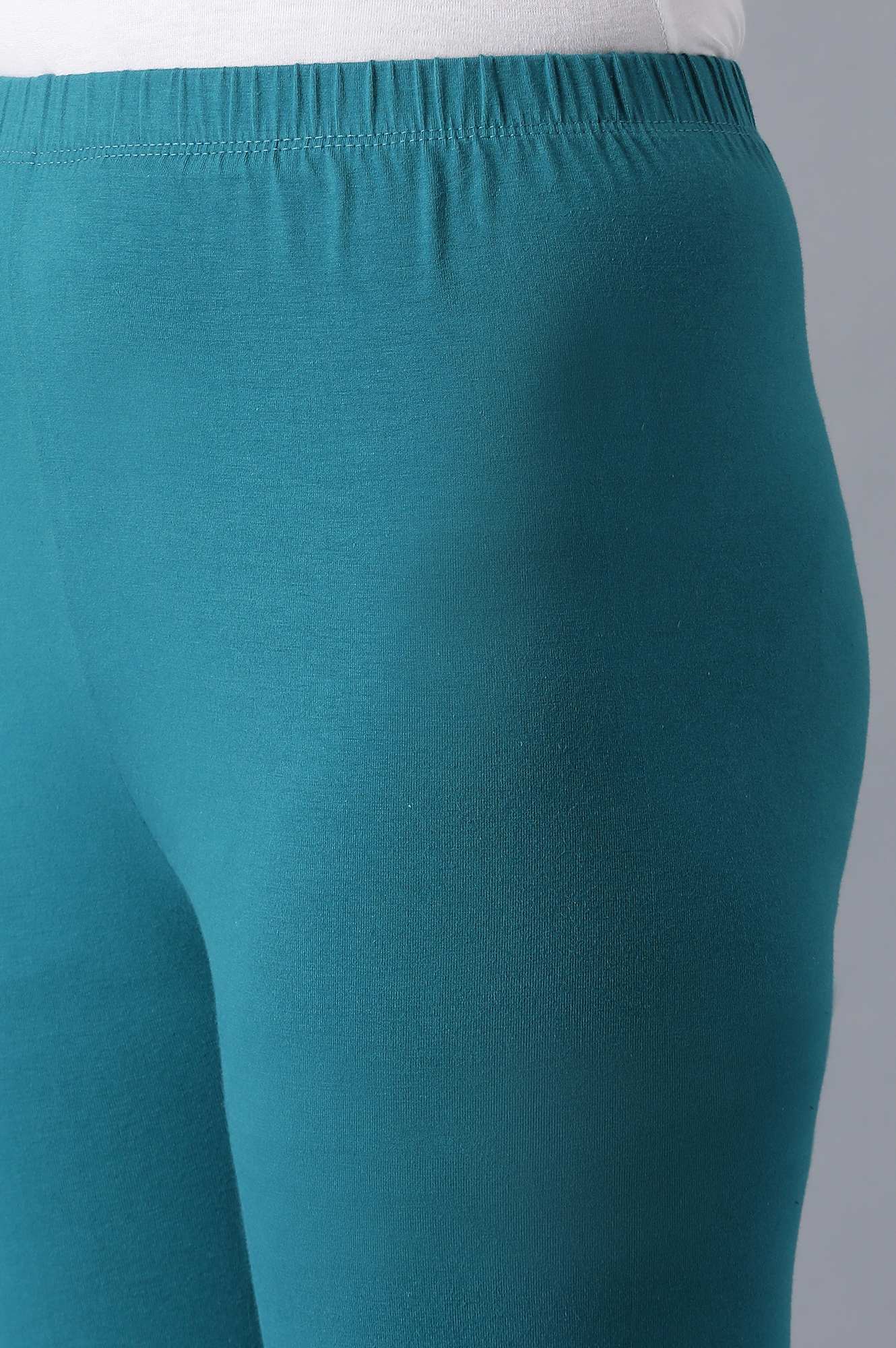 Blue solid tights