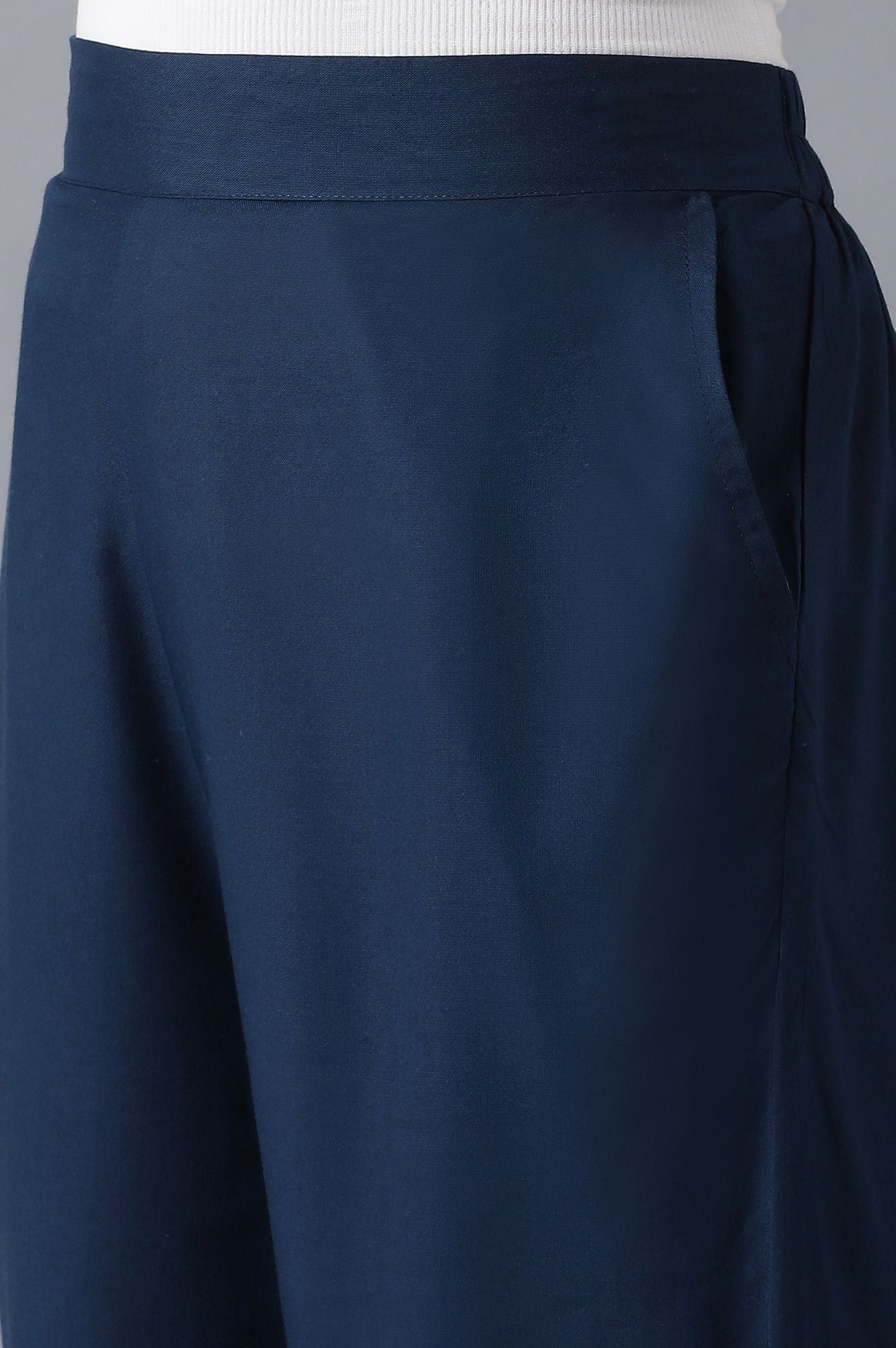 Moonlight Blue Solid Culottes