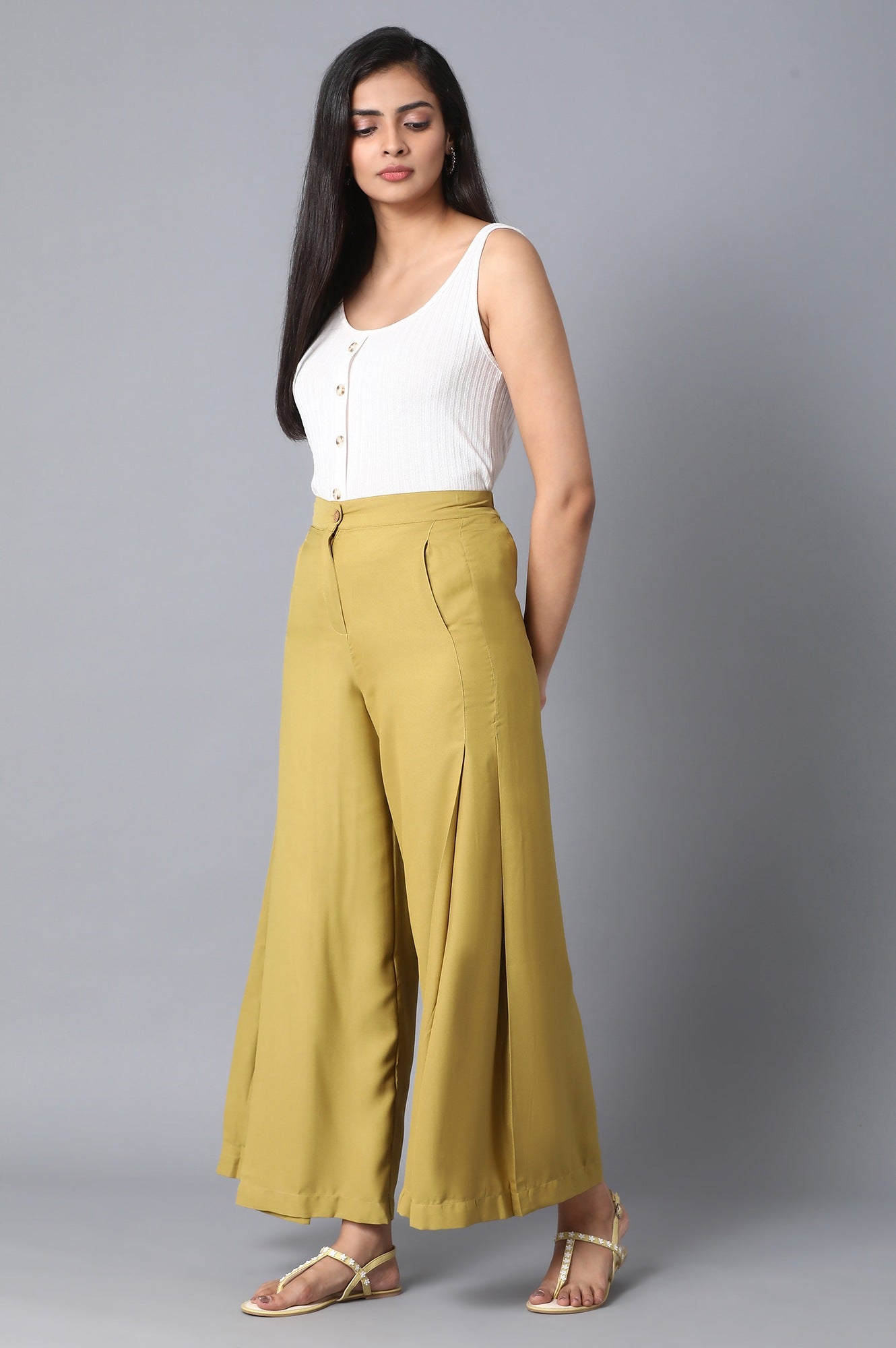 Blue Loose Fit Palazzo