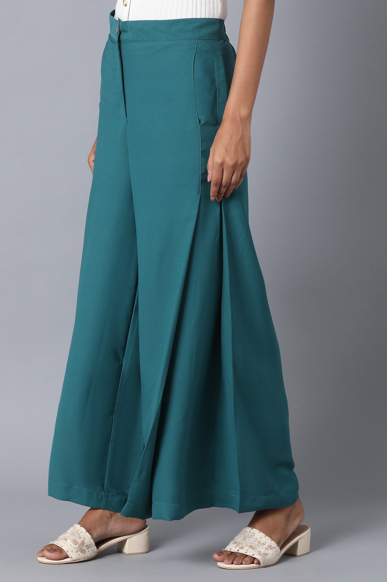 Gold Loose Fit Palazzo