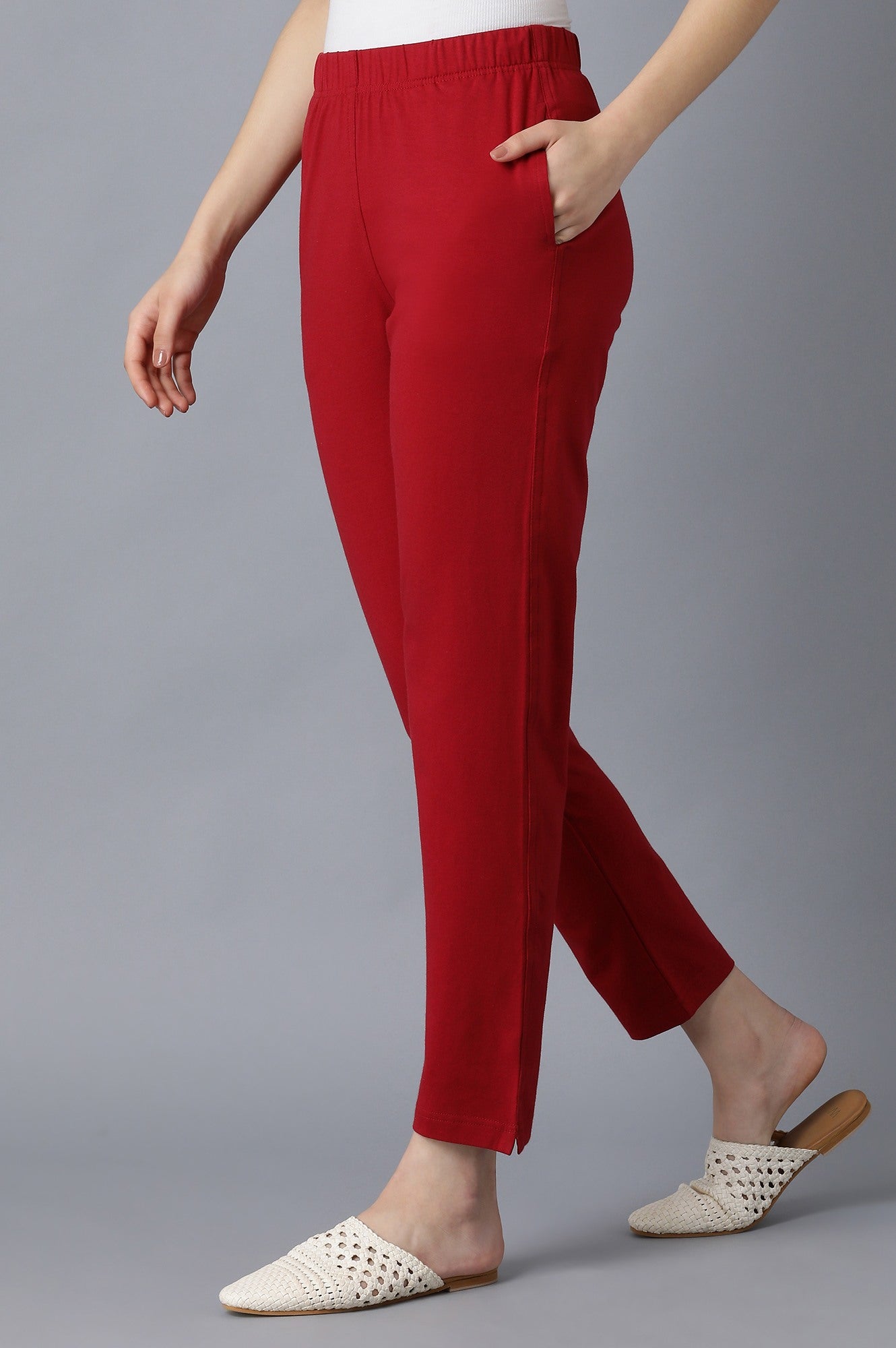 Maroon Cotton Jersy Pants