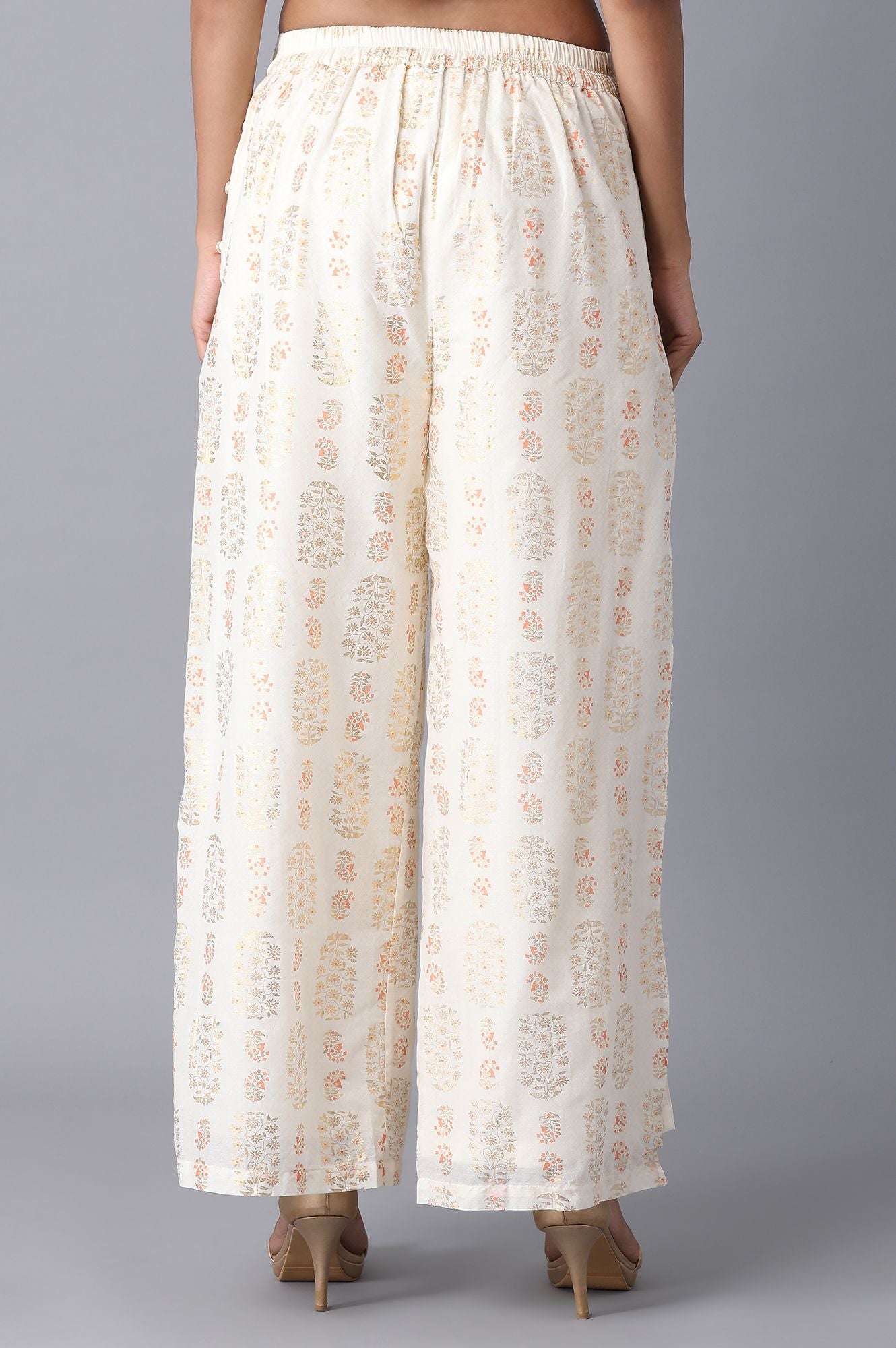 White Loose Fit Palazzo