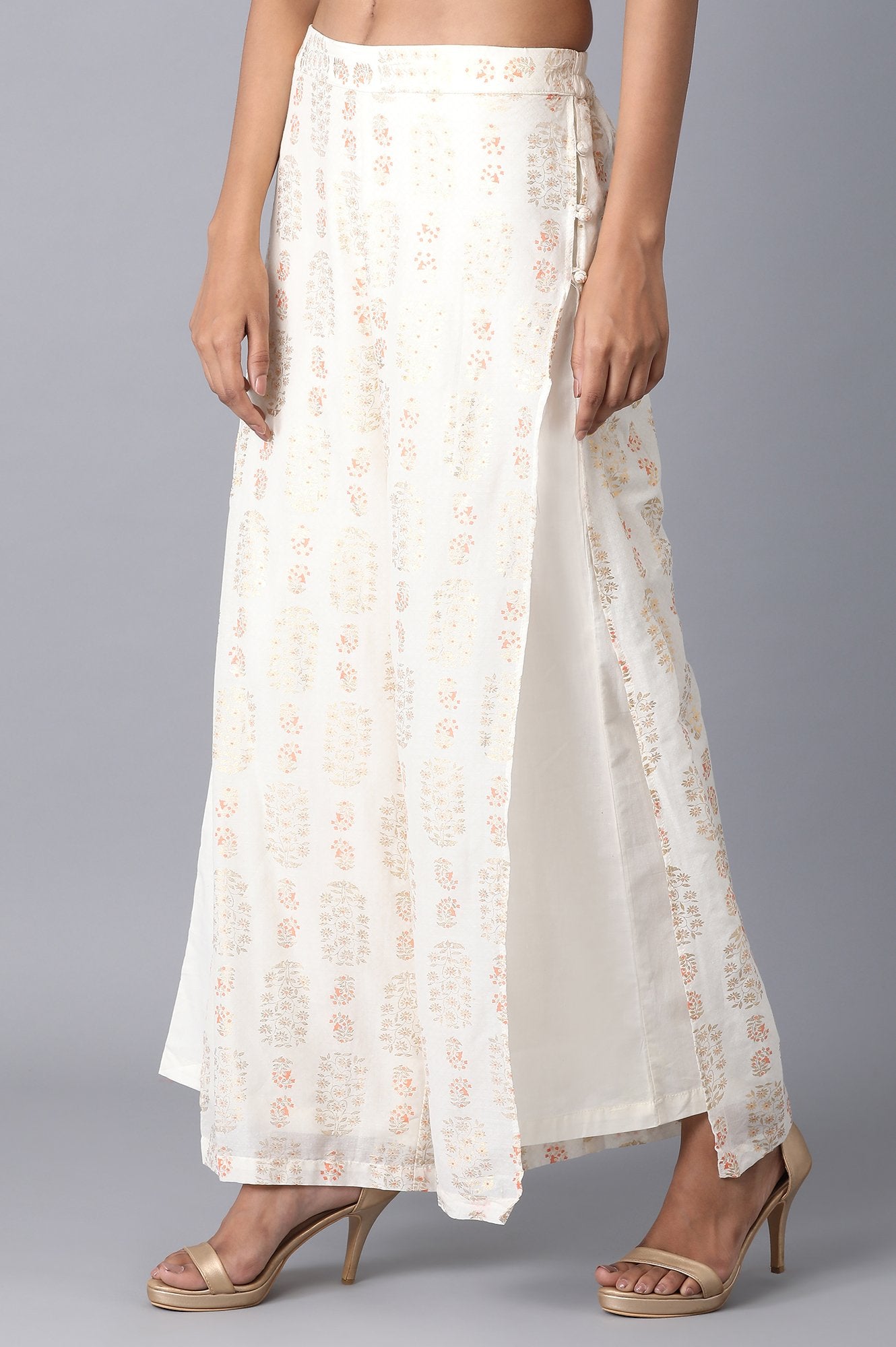 White Loose Fit Palazzo