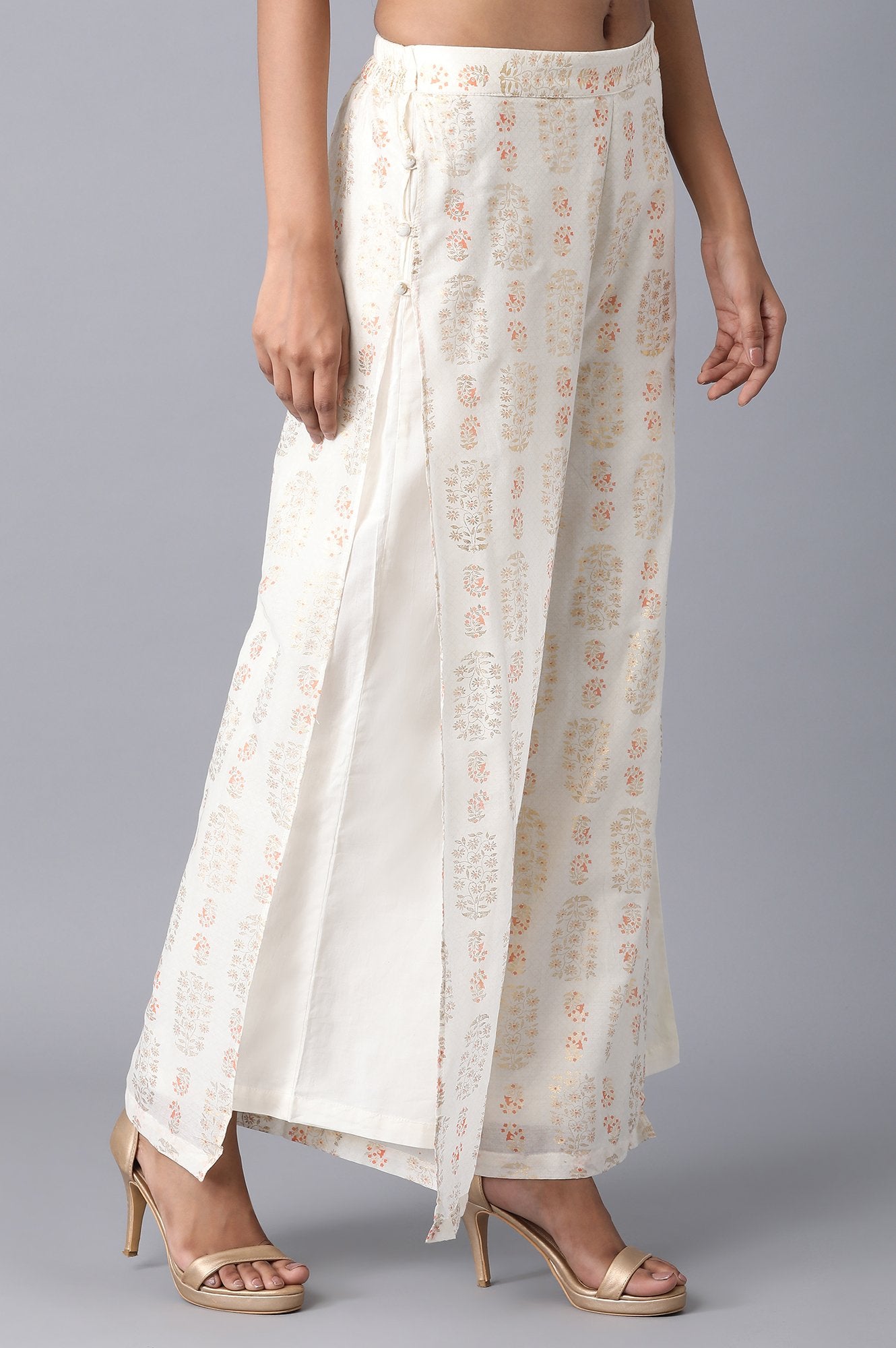 White Loose Fit Palazzo