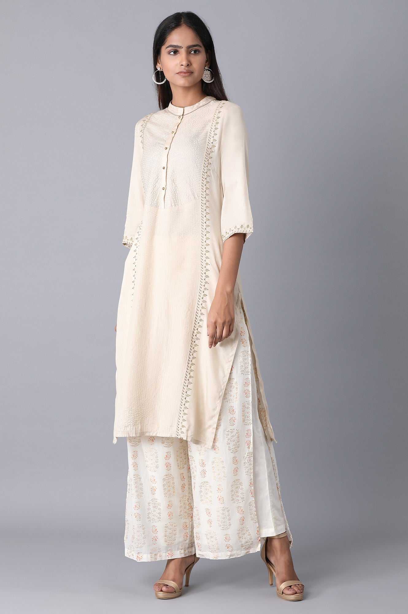 White Loose Fit Palazzo