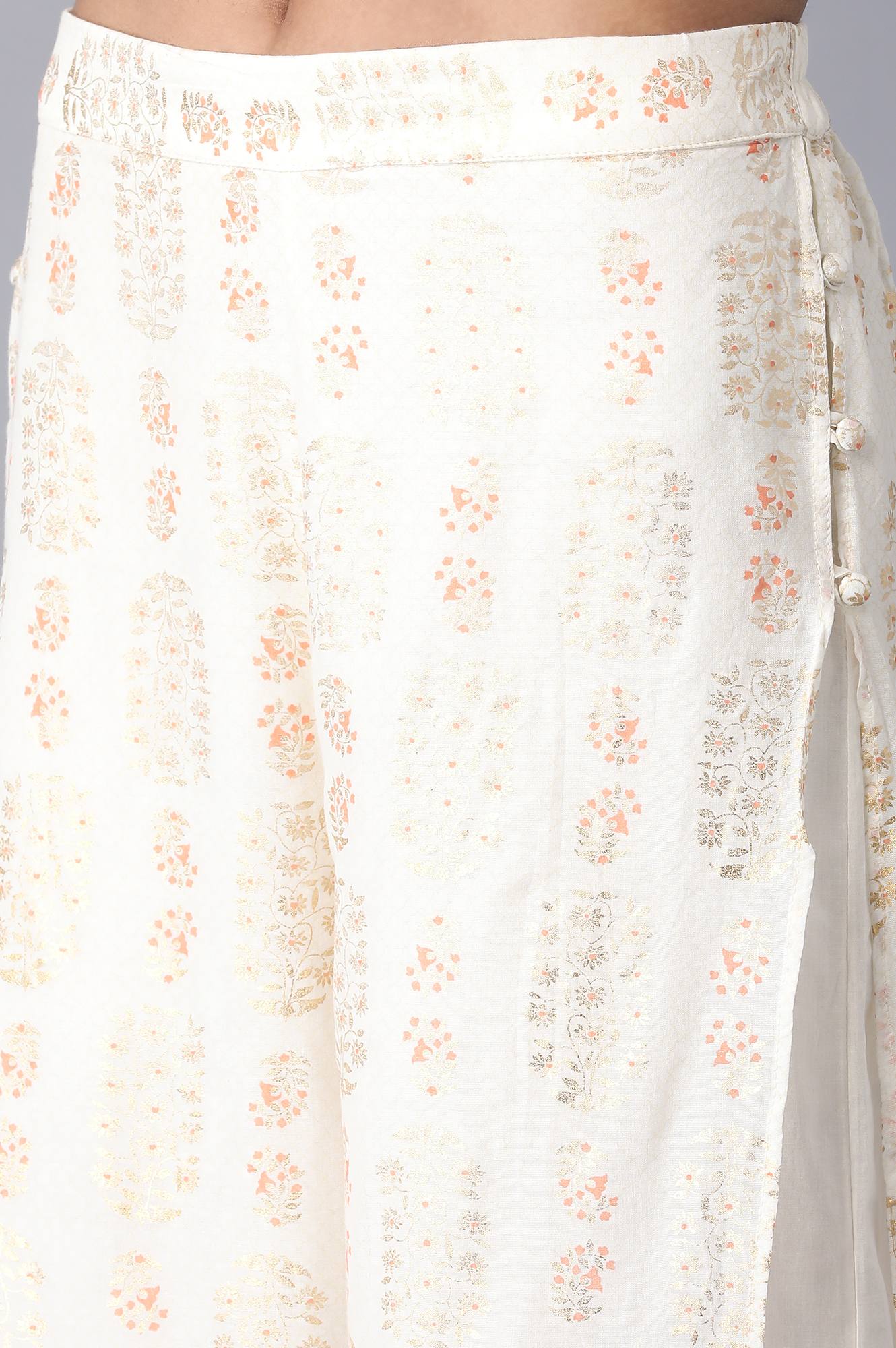 White Loose Fit Palazzo