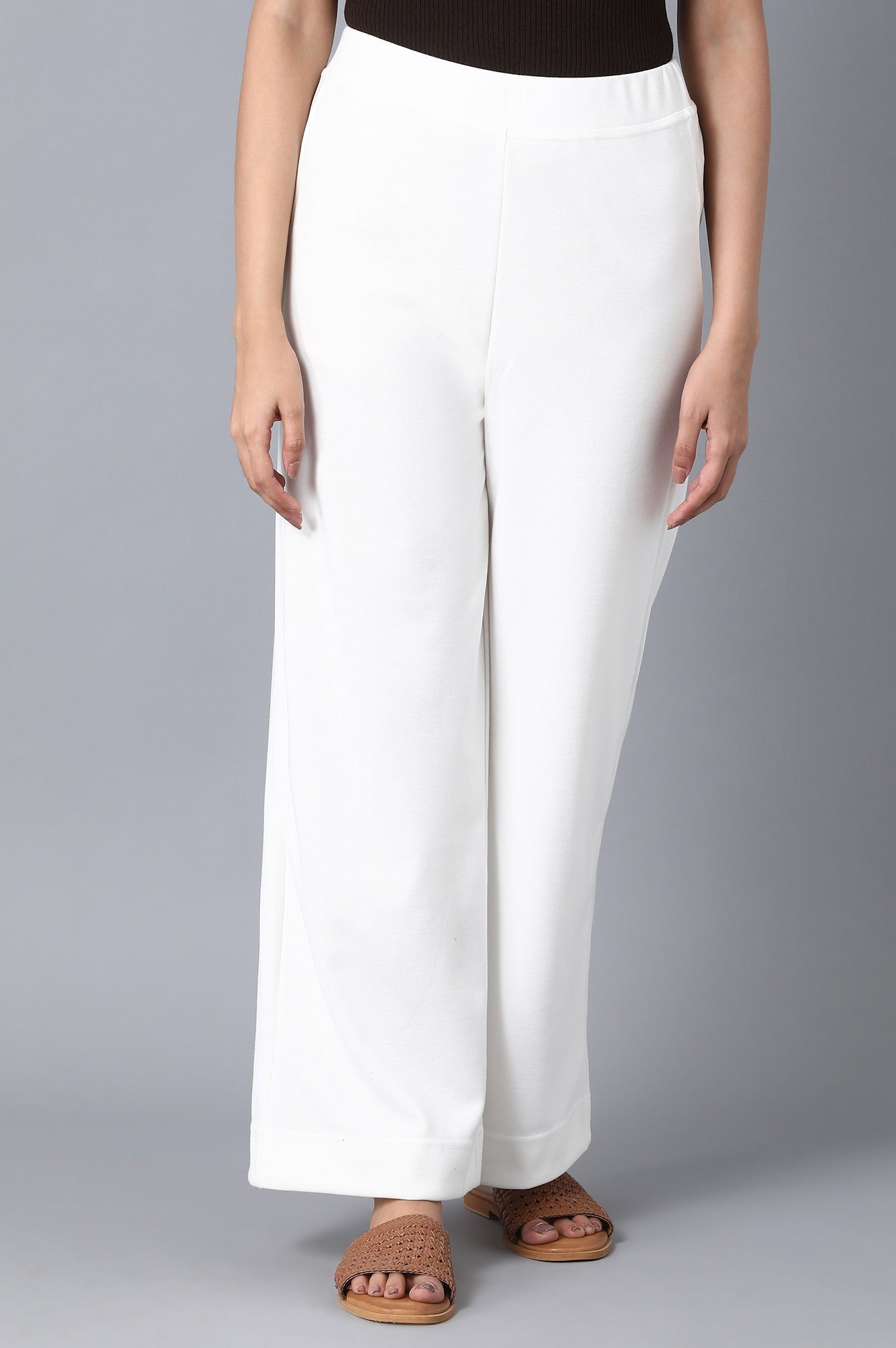 White Loose Fit Palazzo