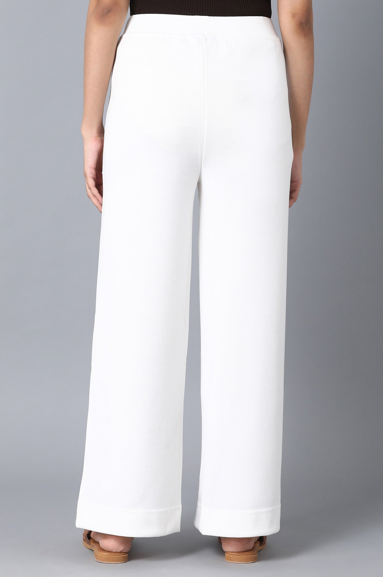 White Loose Fit Palazzo