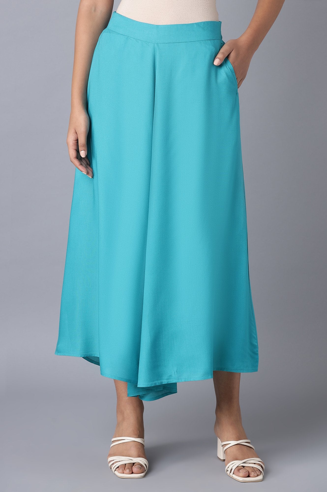 Light Blue Flared Culottes