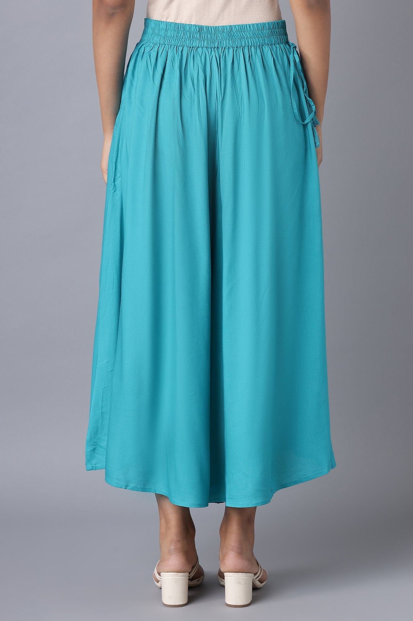 Light Blue Flared Culottes