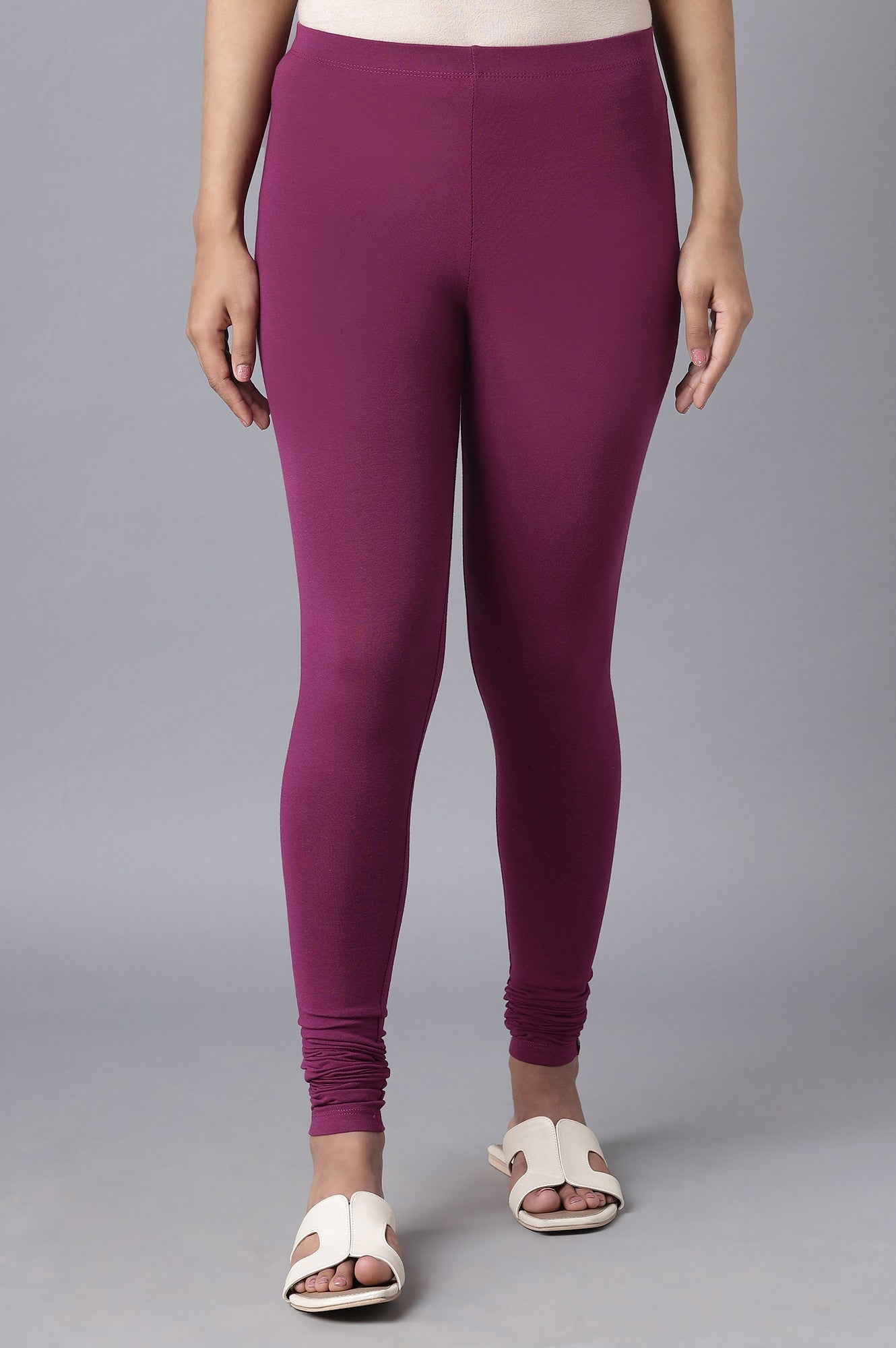 Purple Skin Fit Churidar