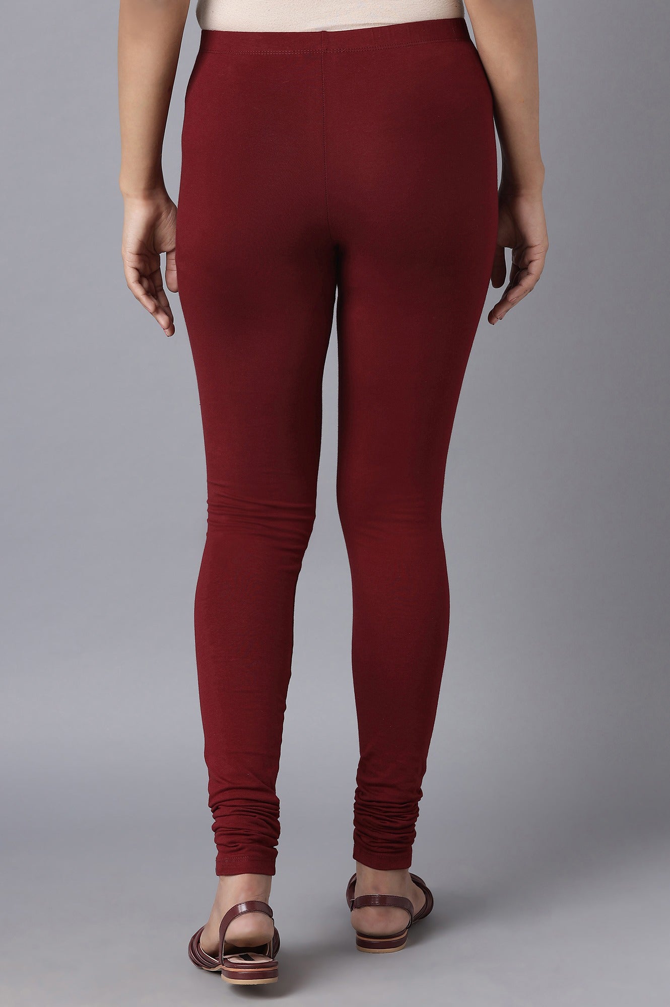 Maroon Skin Fit Churidar