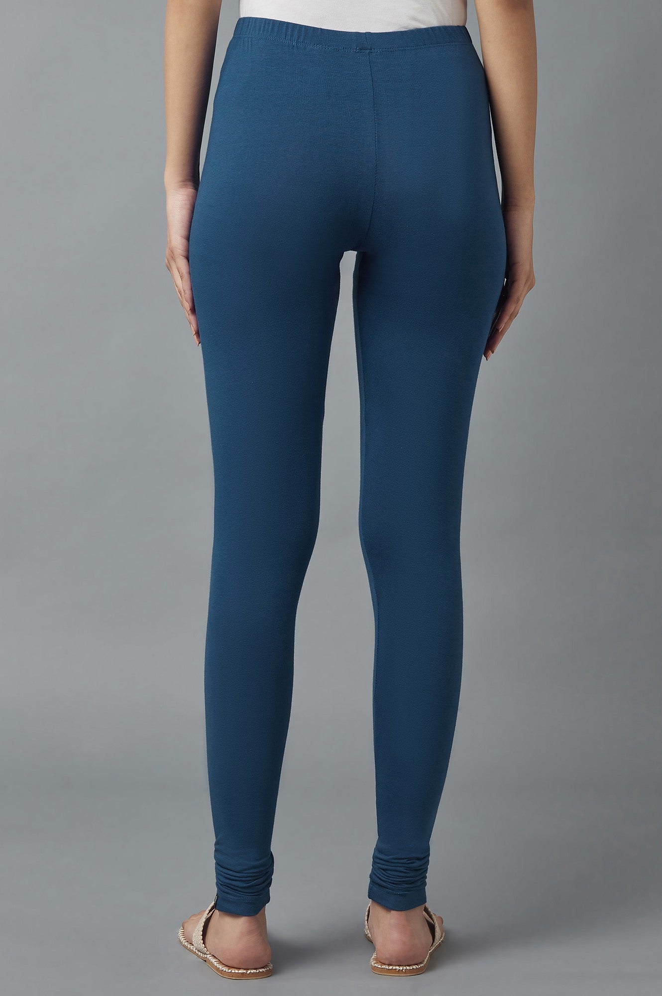 Navy Blue Skin Fit Churidar