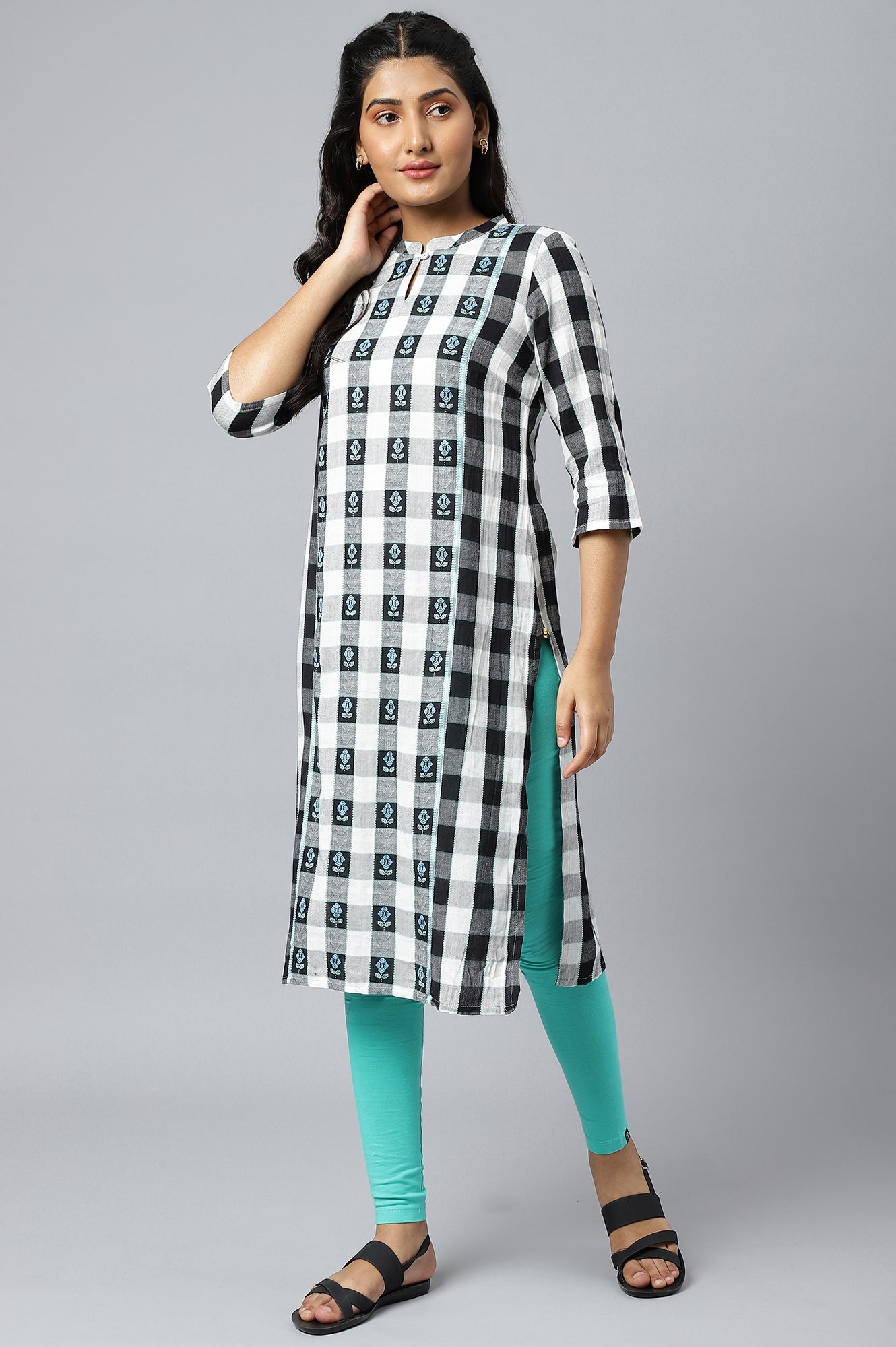 Light Blue Skin Fit Churidar