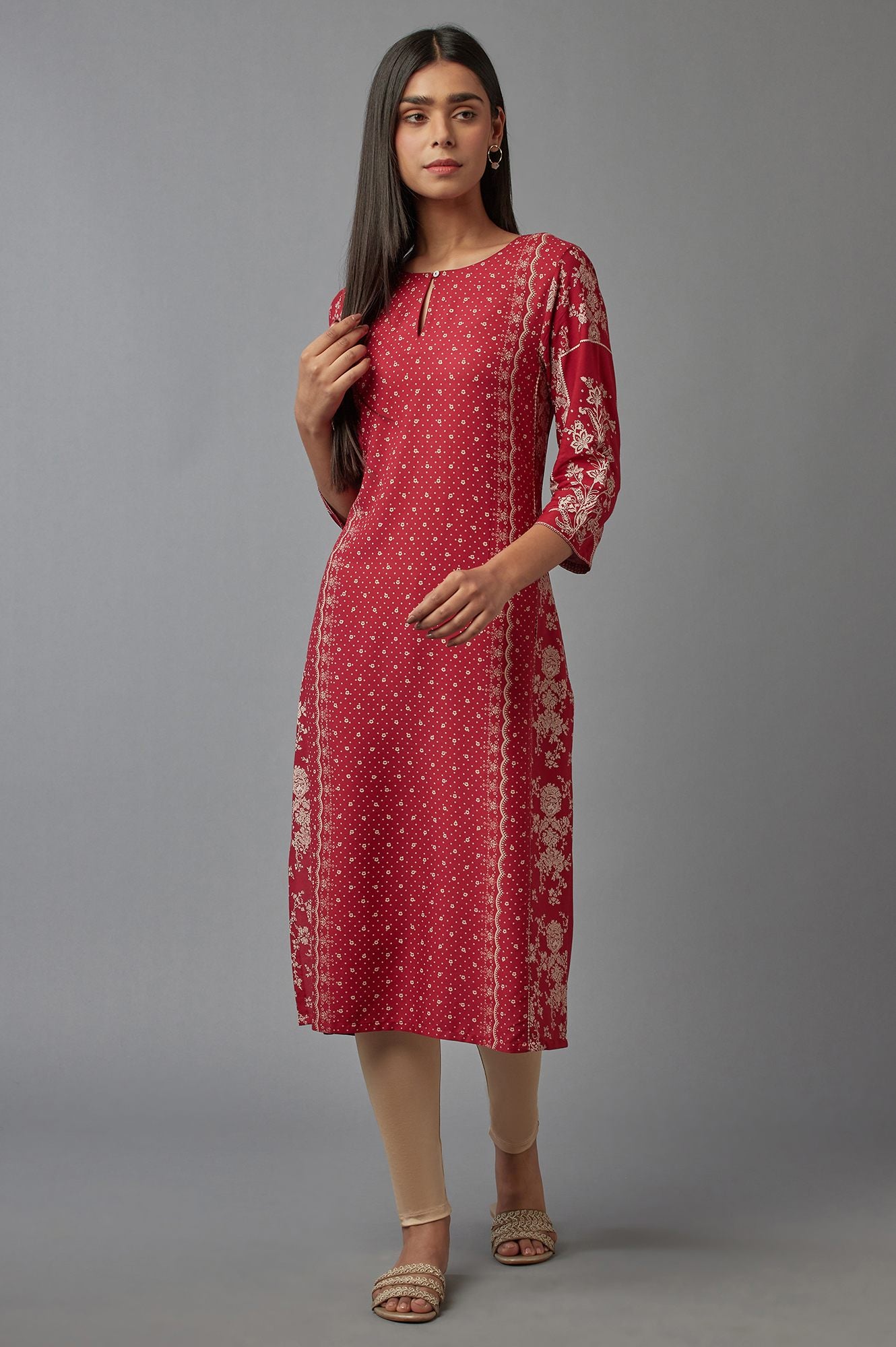 Gold Solid Skinny Fit Tights With Elasticated Waist