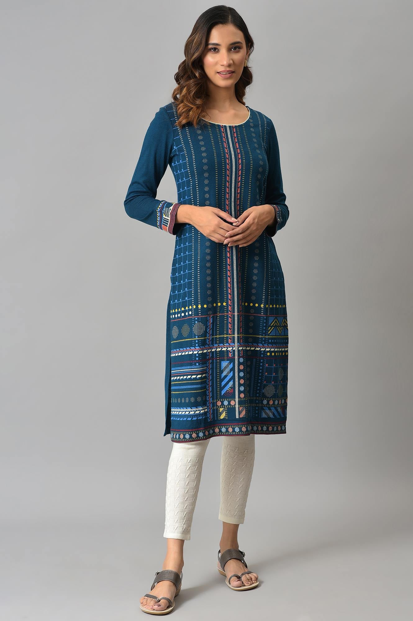 White Solid Skinny Tights With Elasticated Waistband