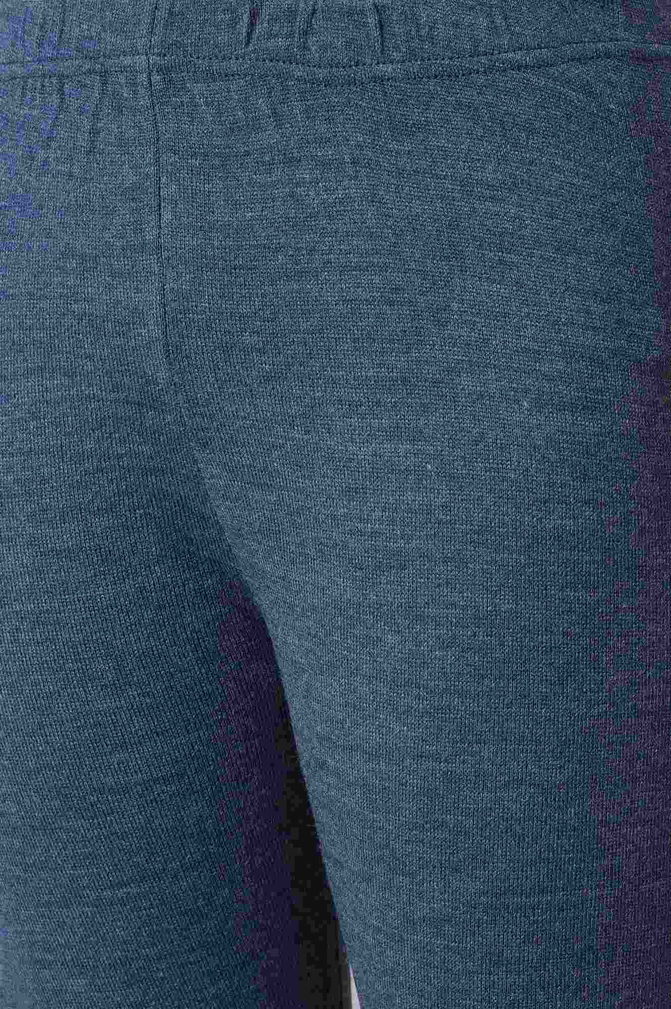 Blue Solid Skinny Fit Tights With Elasticated Waist