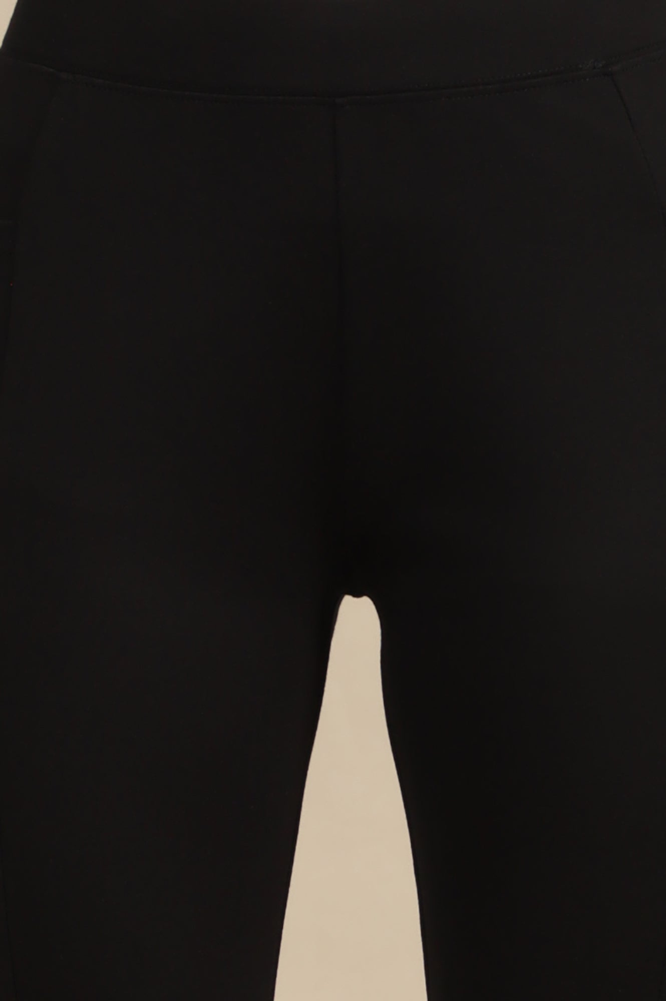 Black Solid Skinny Fit Yoga Tights With Elasticated Waist