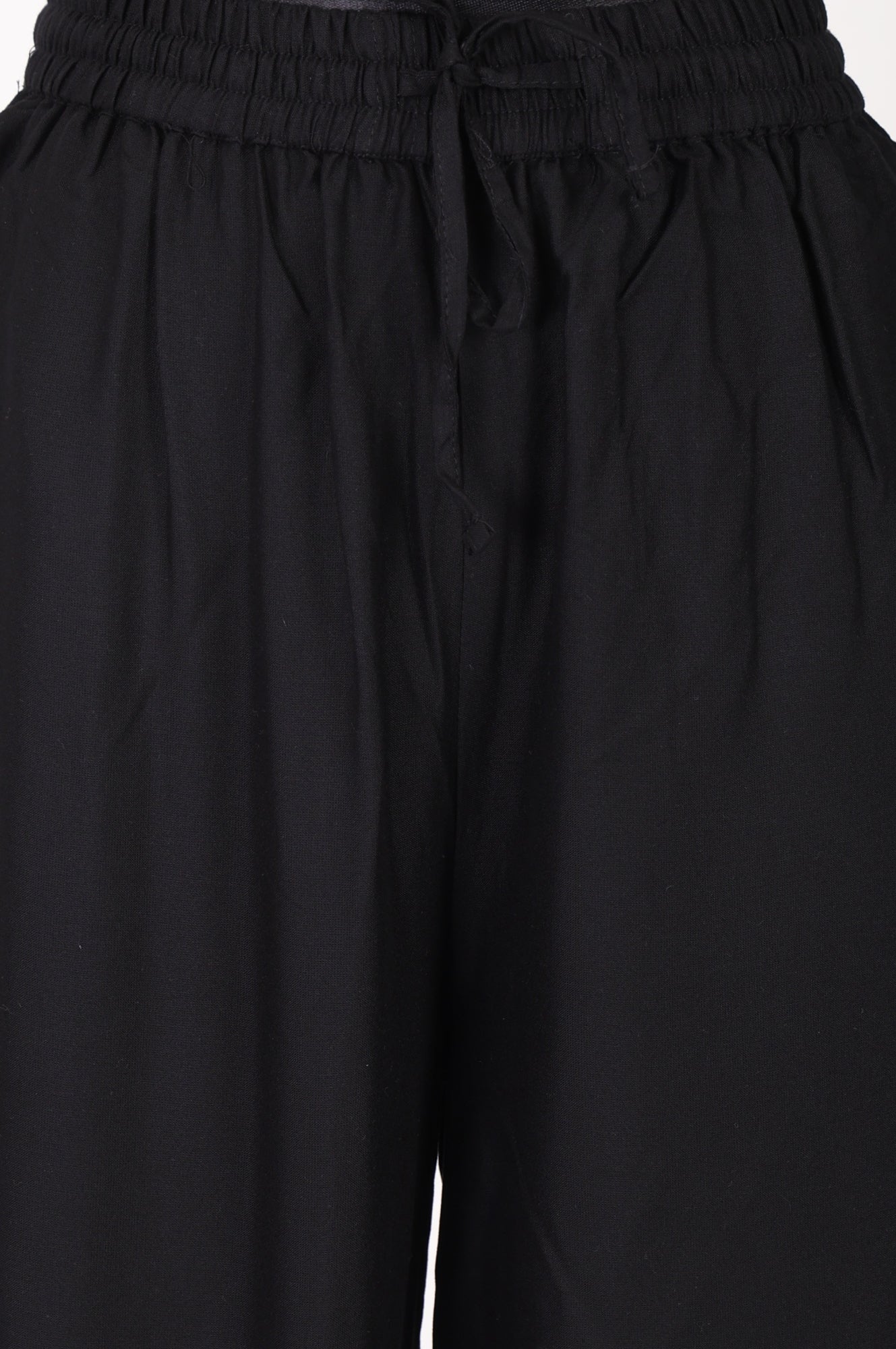 Black Mid Rise Ankle Length Jogger Pants