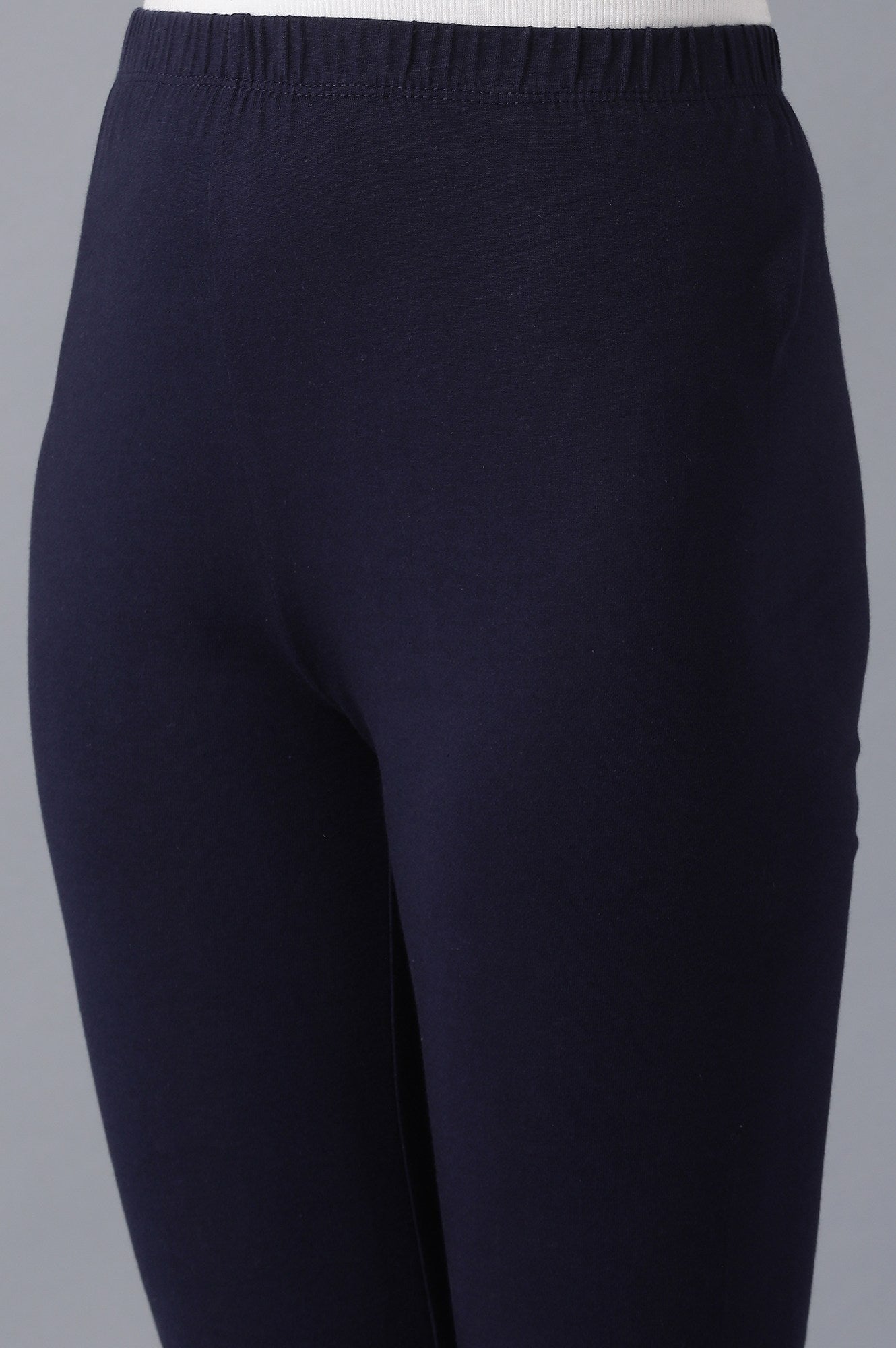 Navy Blue solid Churidar