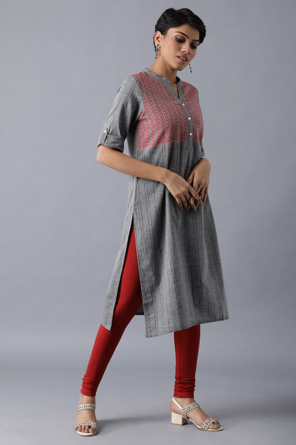 Red solid churidar