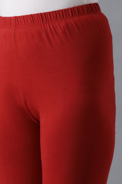 Red solid churidar