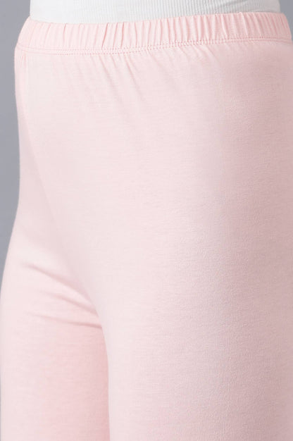 Pink solid churidar