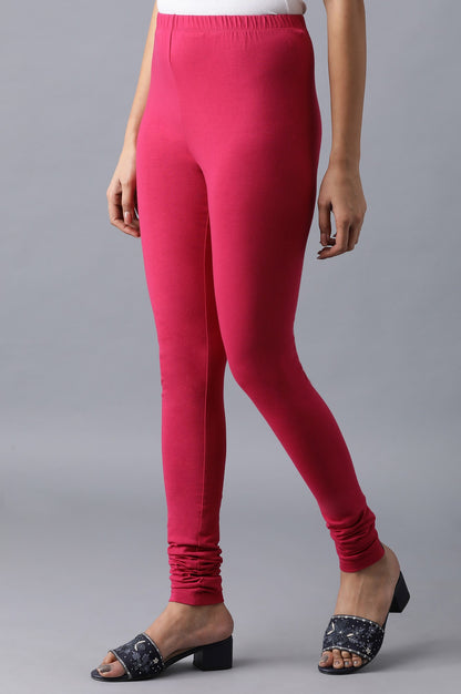 Pink Solid churidar