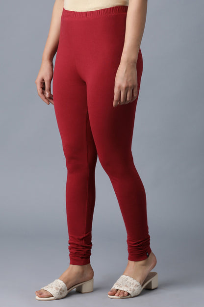 Pink knitted churidar