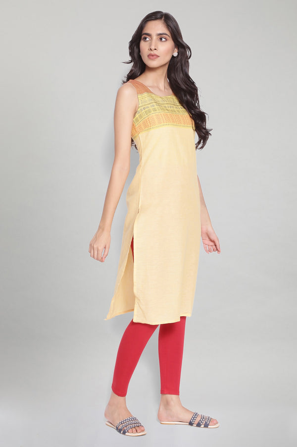 Red Solid Skinny Fit Tights With Elasticated Waistband