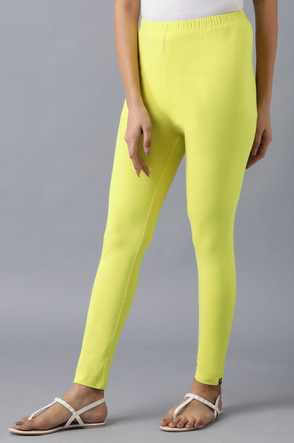 Yellow solid tights