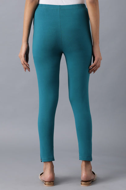 Blue solid tights