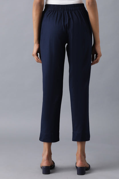 Blue rollup hem trousers