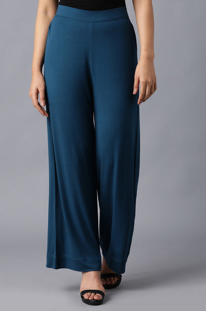 Blue Solid Palazzo