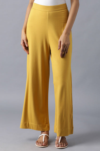 Honey Yellow Solid Palazzo