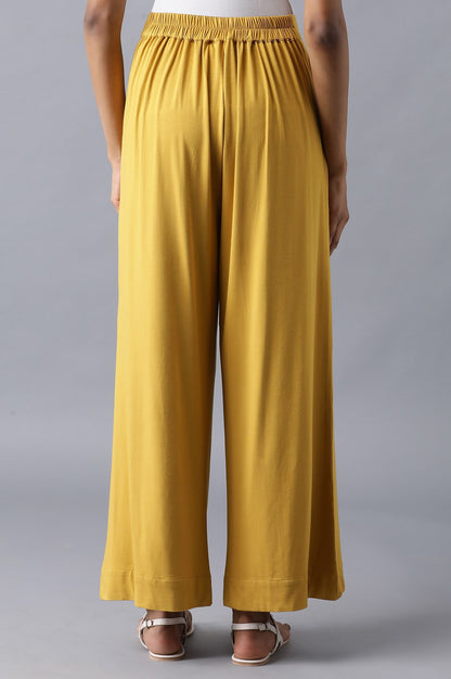Honey Yellow Solid Palazzo