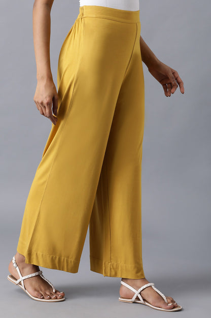 Honey Yellow Solid Palazzo