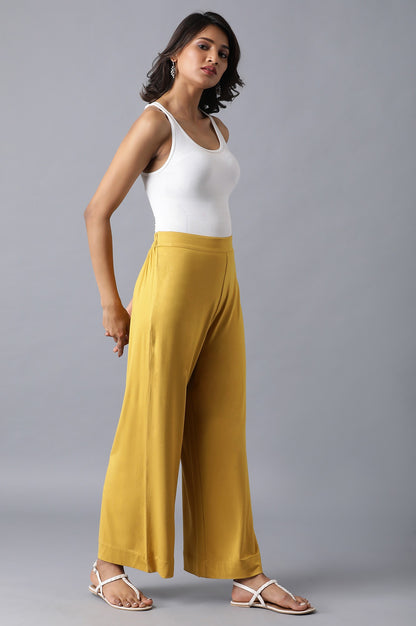 Honey Yellow Solid Palazzo