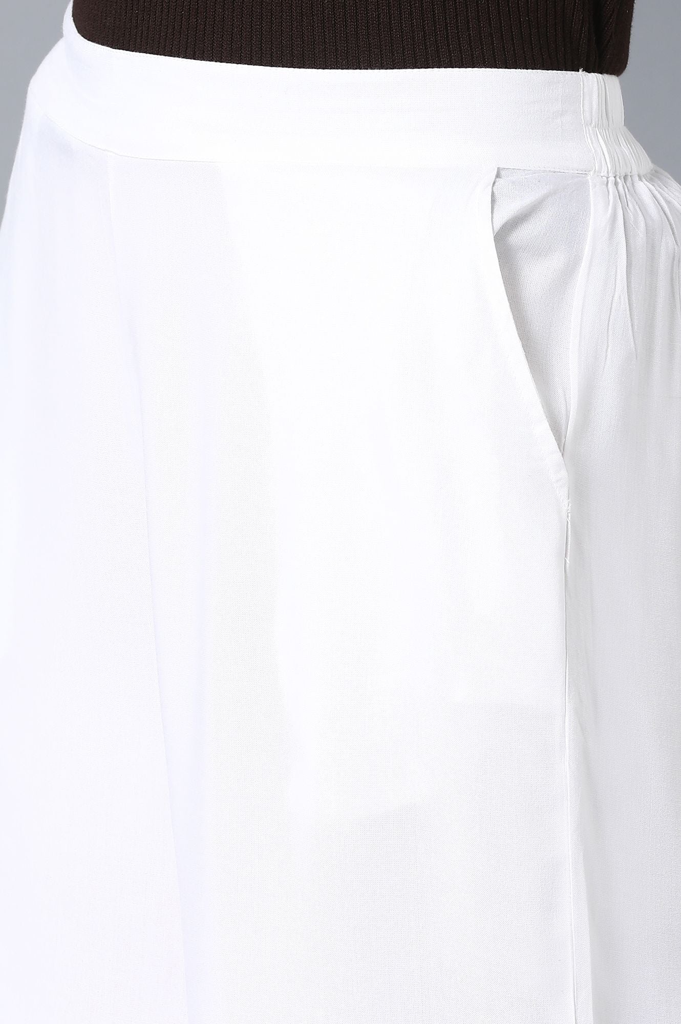 White Loose Fit Palazzo