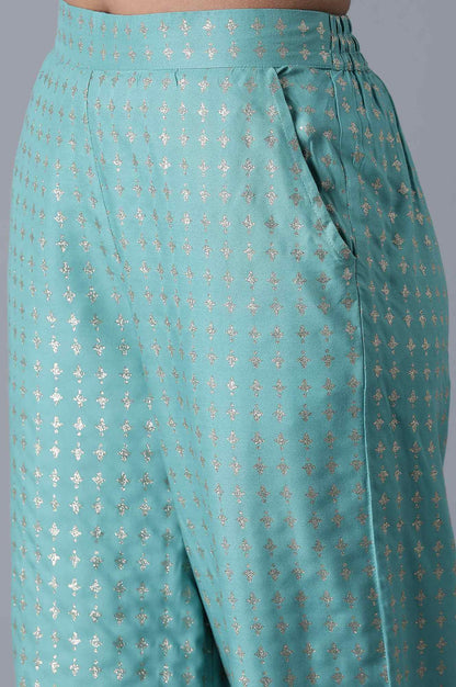 Green Floral Print Culotte