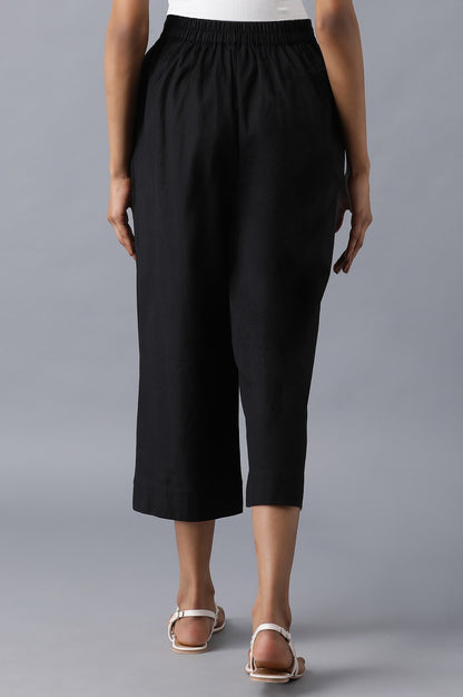 Black Cotton Culottes