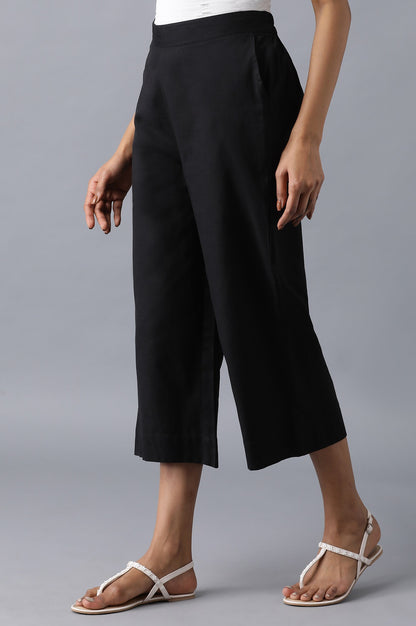 Black Cotton Culottes