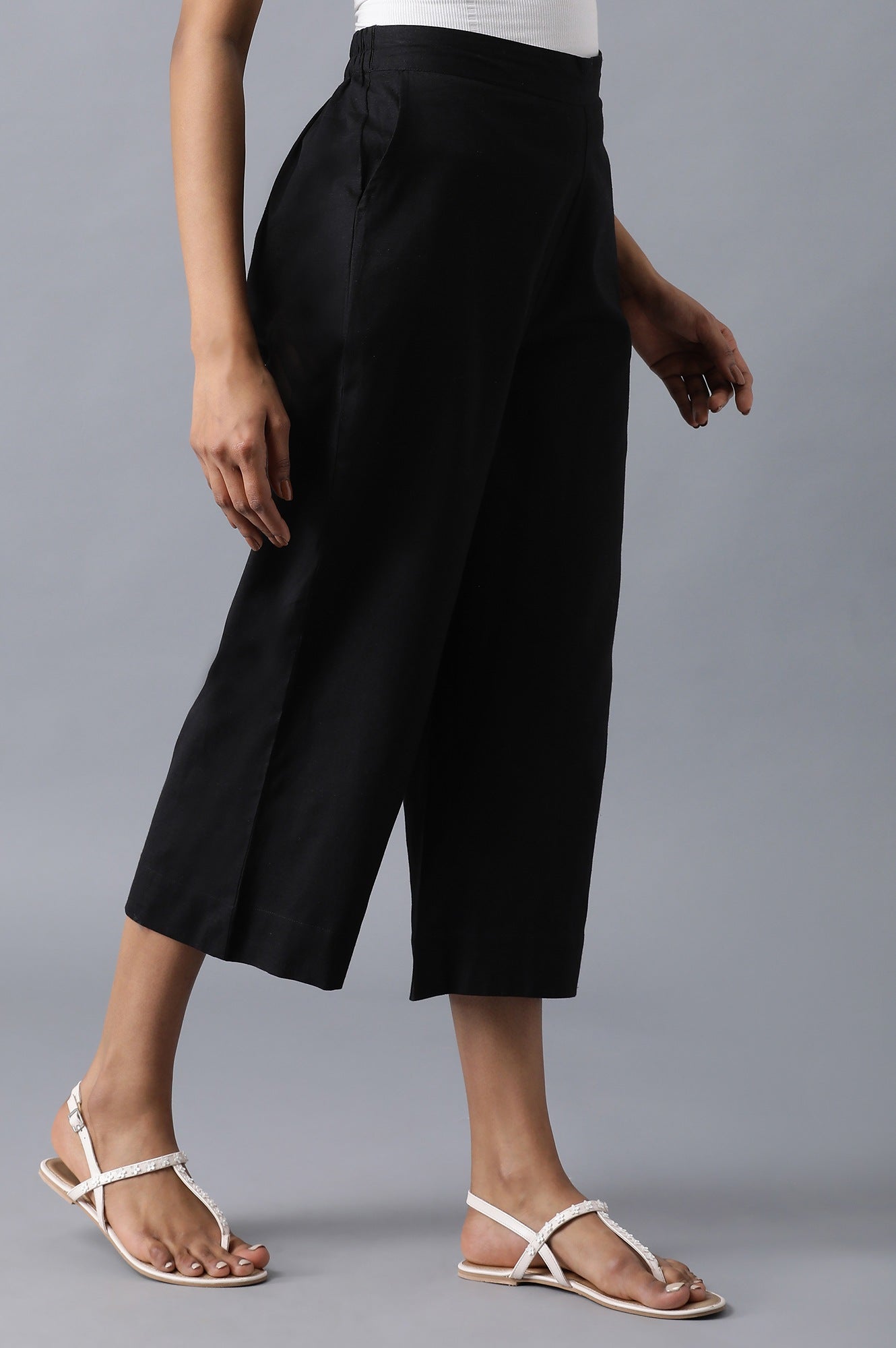 Black Cotton Culottes
