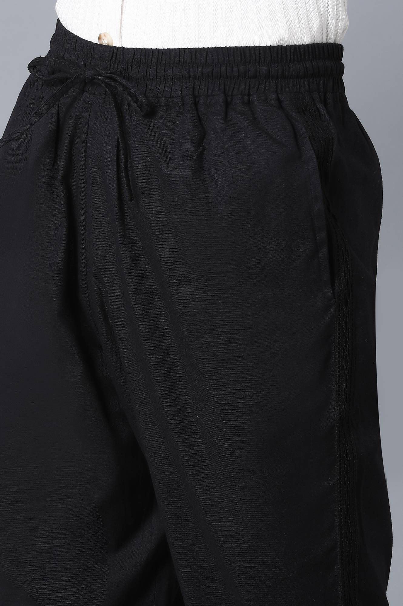Black Slim Fit Trouser Pants