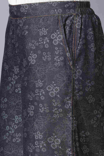 Navy Blue Loose Fit Palazzo