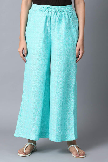 Light Blue Straight Palazzo